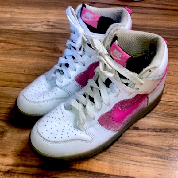 Nike Other - Nike Air Force 1 PINK Leather Hightops Sneakers Shoes Original Athletic 2008